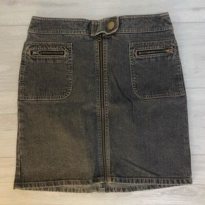 2/$10 Ann Taylor Loft Zippered Jean Skirt